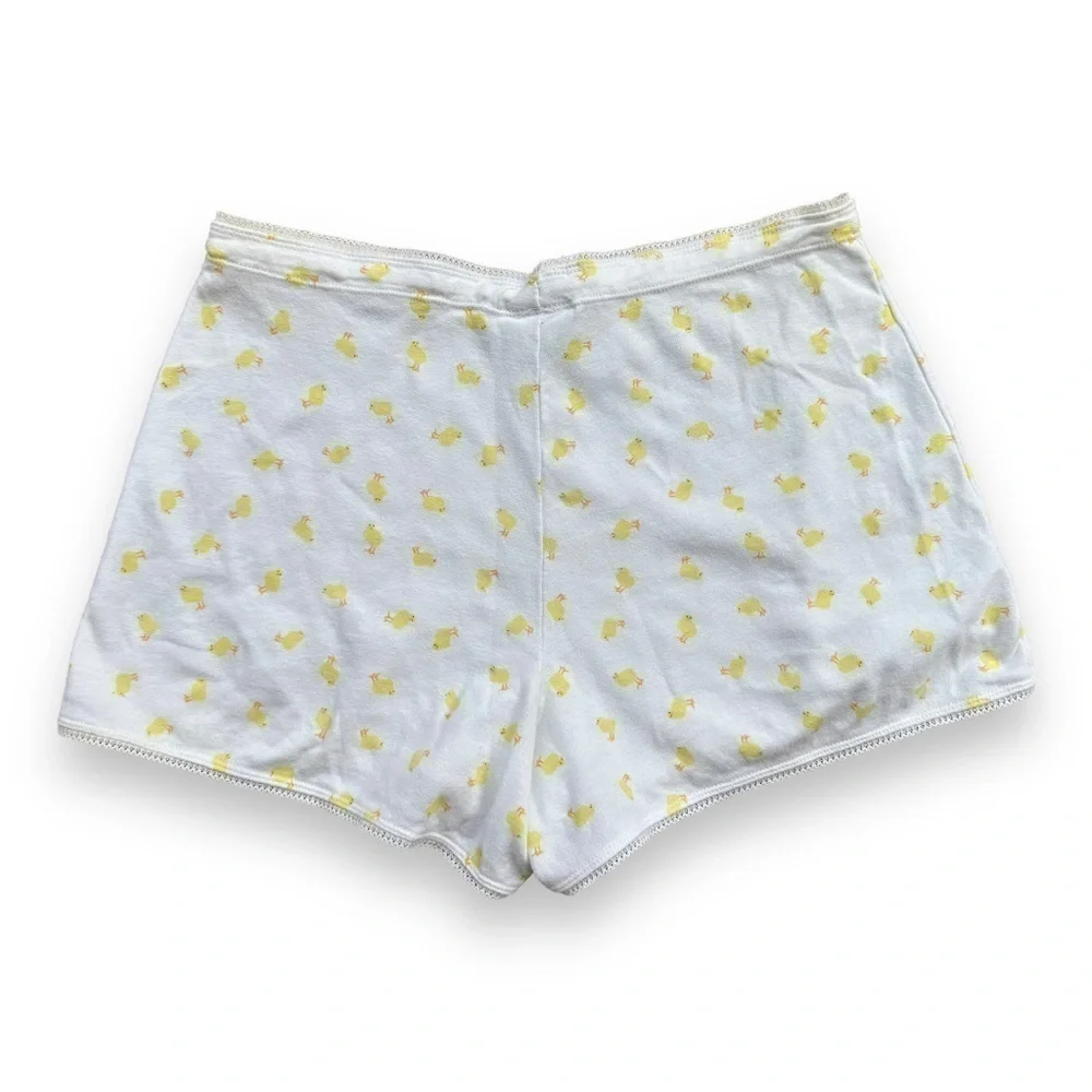 Target White and Yellow Easter Baby Chick Pajama Shorts | Size Medium - Picture 2 of 7